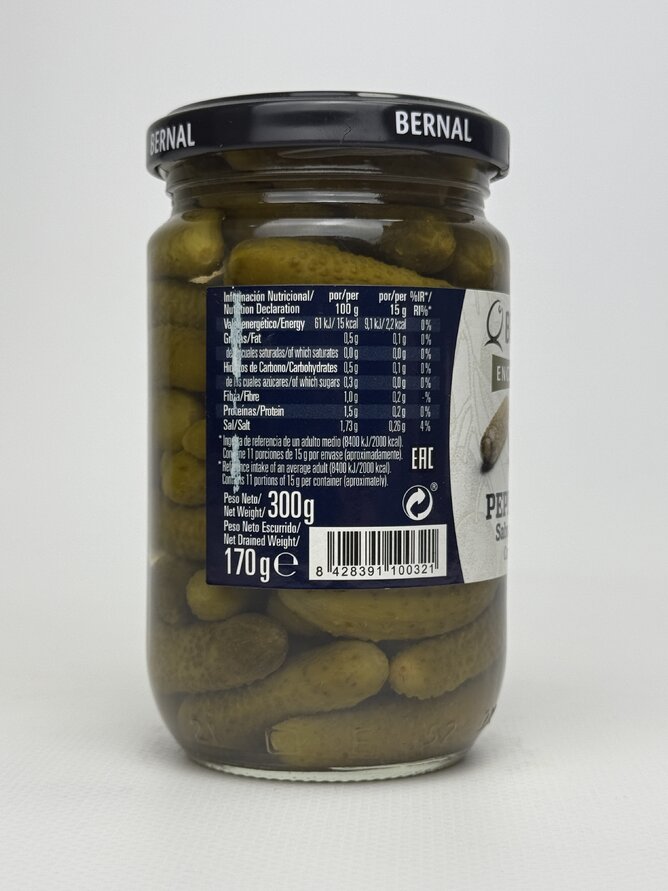 Корнішони Bernal зі смаком анчоуса 300 г