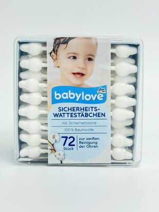 babylove - Wattestabchen Дитячі вушні палички 72 шт