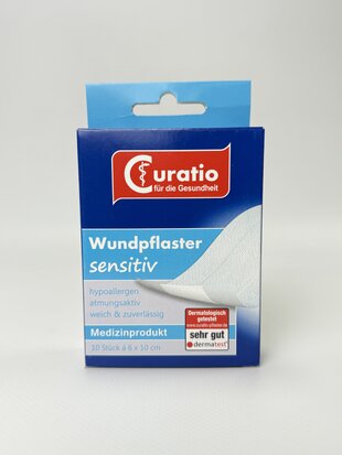 Пластир Медичний Curatio Wundpflaster sensitiv 6*10см 10st /8/16