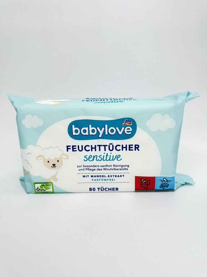 babylove - Вологі серветки Sensitive 80шт.
