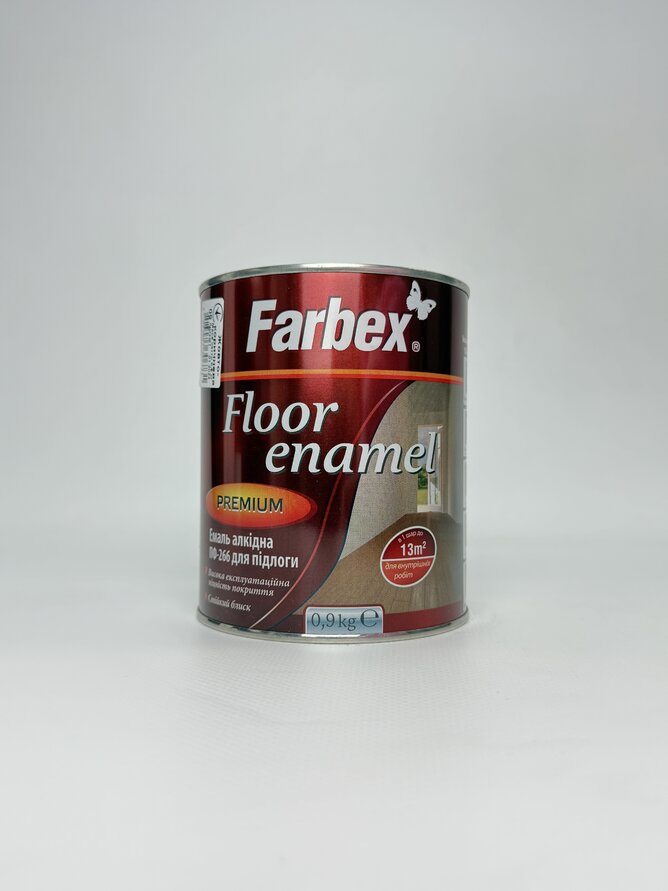 Емаль алкідна ПФ-266 жовто-коричнева ТМ "Farbex" 0.9 кг