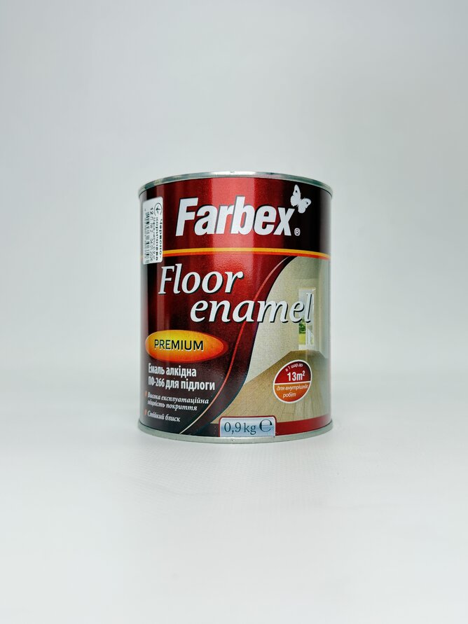 Емаль алкідна ПФ-266 червоно-коричнева ТМ "Farbex" 0.9 кг