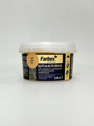 Шпаклівка для паркету. дер. та мінер. поверхням. дуб ТМ "Farbex" - 0.35 кг