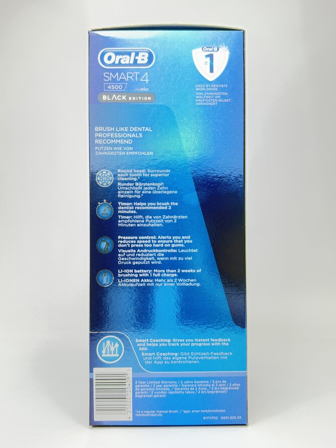 Oral-B - Електрична зубна щітка SMART 4 Black edition