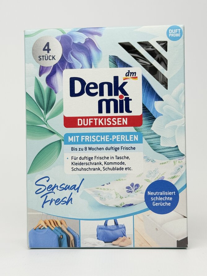 Denk Mit Duftkissen mit Frische-Perlen Ароматизатор одягу та взуття у шафі 4St