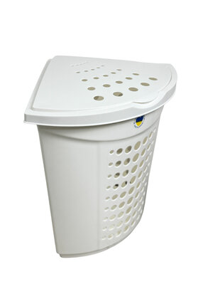 Корзина для білизни 45л (кутова). біла