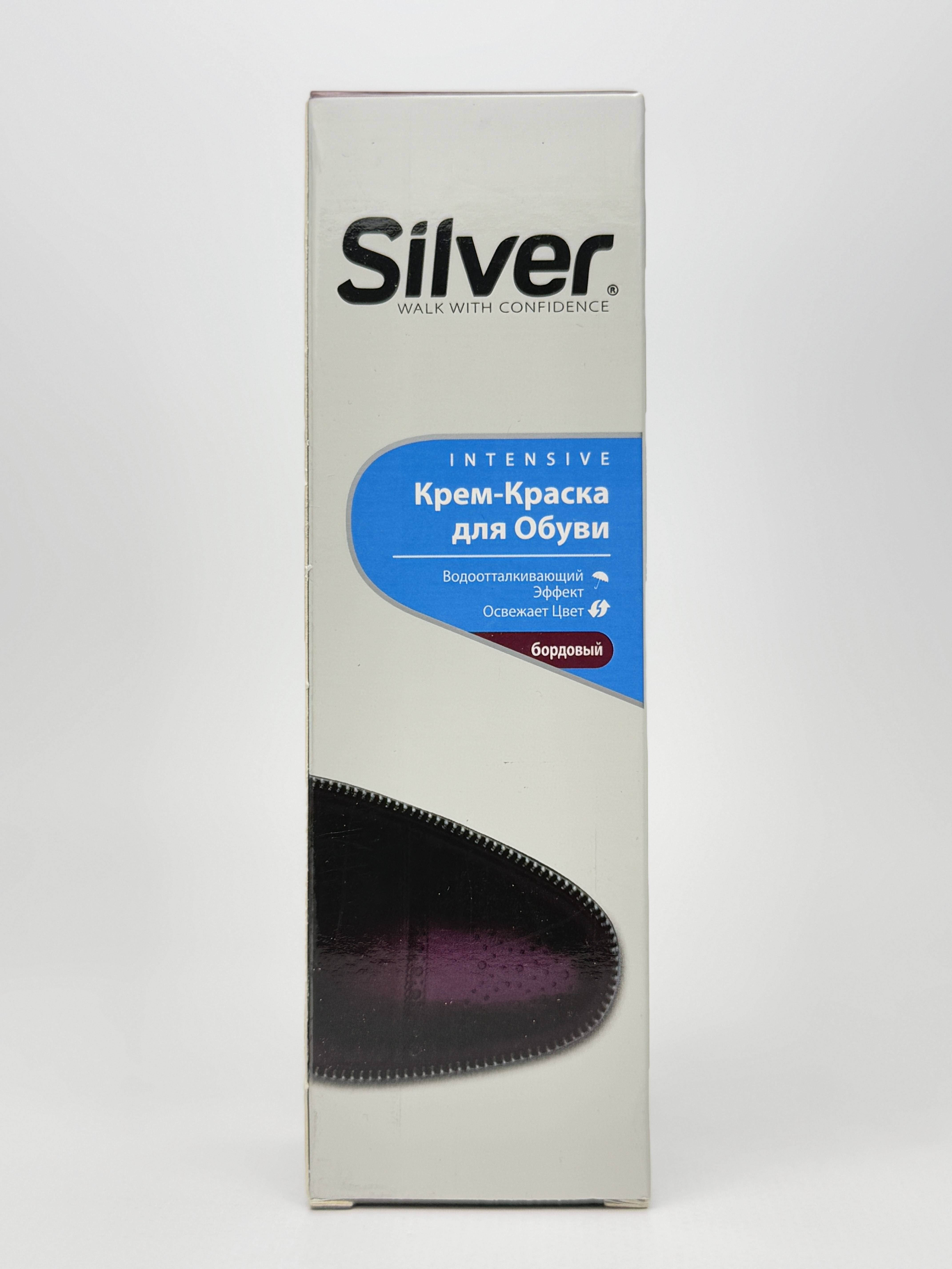 Silver крем-фарба д/взуття тюбик 75мл бордовий