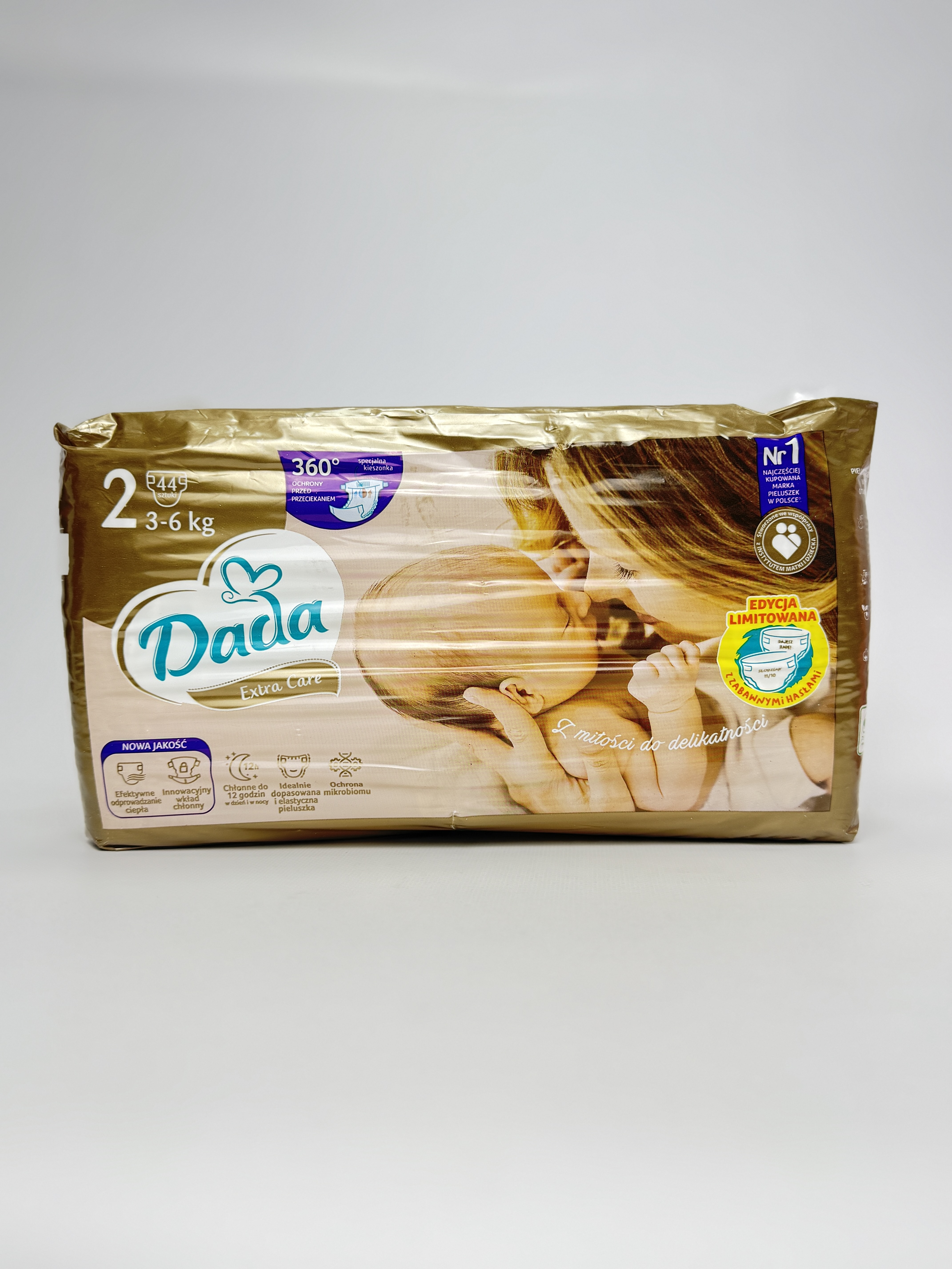 Dada Extra Care Підгузники дитячі 2 (3-6кг) 44шт.