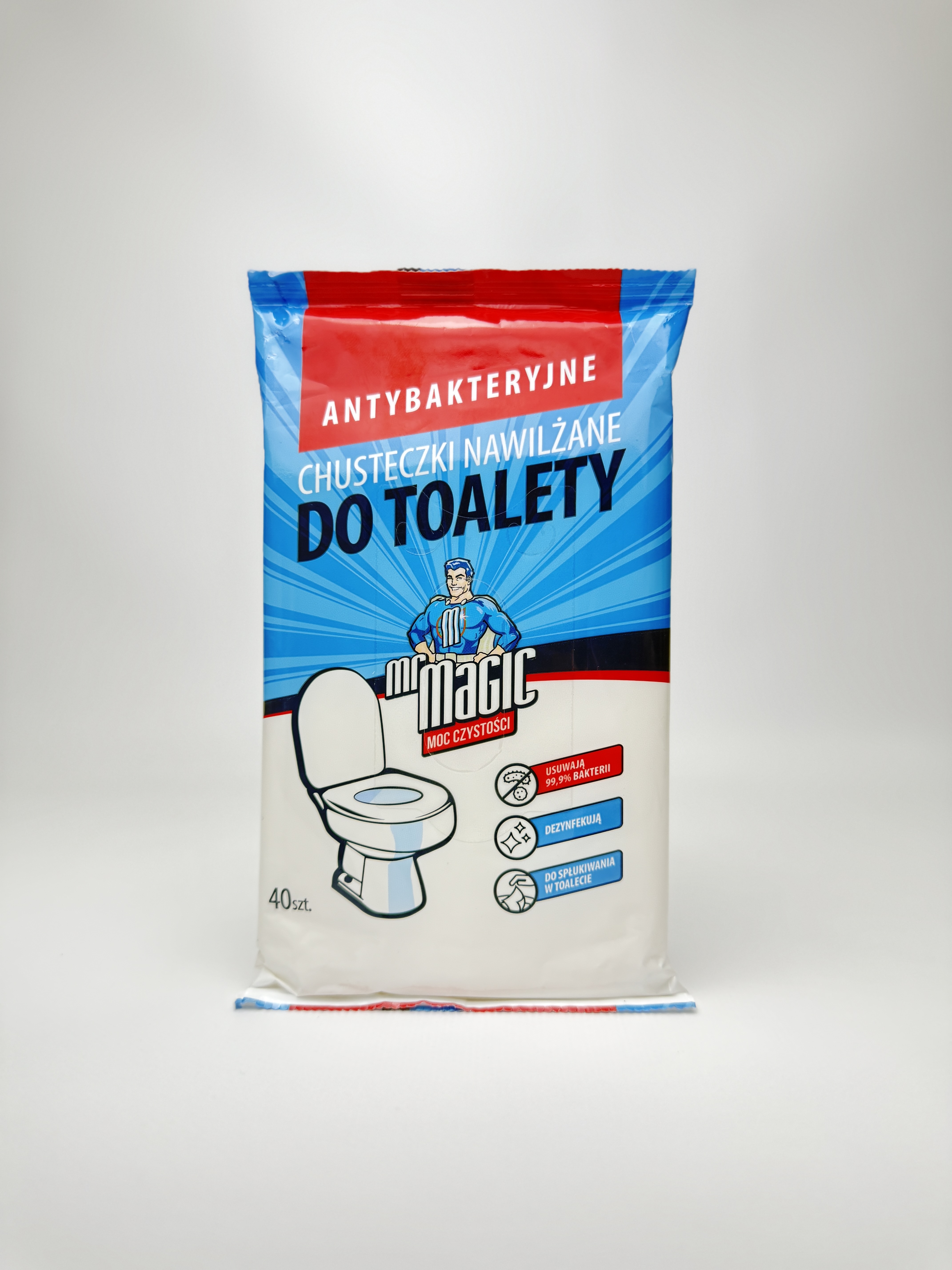 Mr.Magic - Серветки вологі для прибирання Туалету дезінфікуючі 40шт