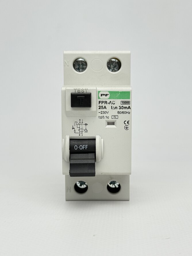 Реле захисного відключення (РЗВ) Промфактор FPR-AC 25А/0.03А 2Р АС