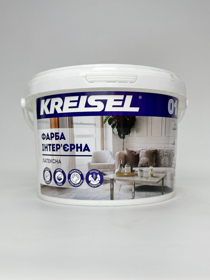 Фарба латексна інтер'єрна 011 KREISEL А-2.5л