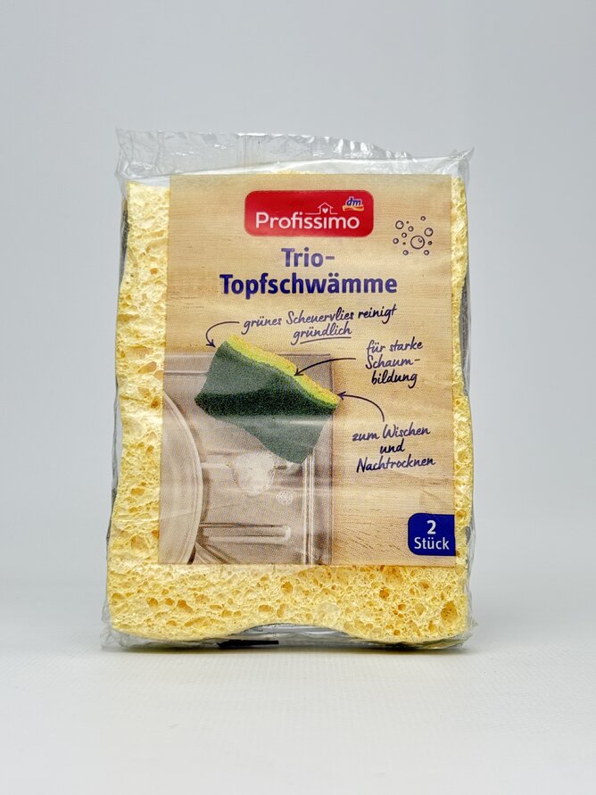 Profissimo Zellulose Trio-Geschirr+Topfschwamme 2St.