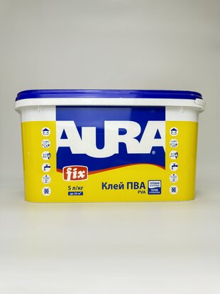 Клей ПВА Fix 5л AURA