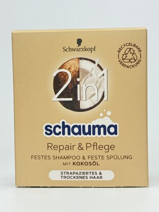 Schauma - Твердий шампунь душу 2in1 Repair & Pflage 60g