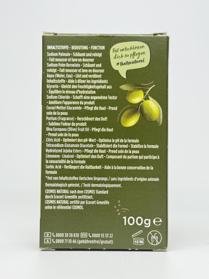 Nature Box - Твердий гель для душу Oliven 100g