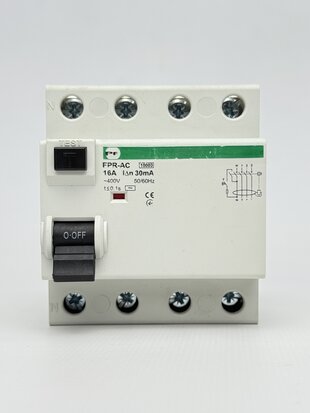 Реле захисного відключення (РЗВ) Промфактор FPR-AC 16А/0.03А 4Р АС