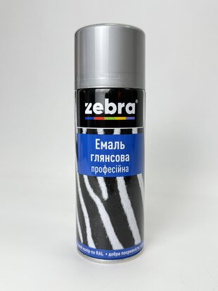 Балон фарба №277 глянсова срібна 400 мл ZEBRA