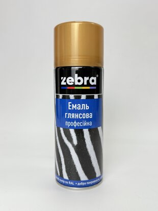 Балон фарба №910 глянсова золота 400 мл ZEBRA