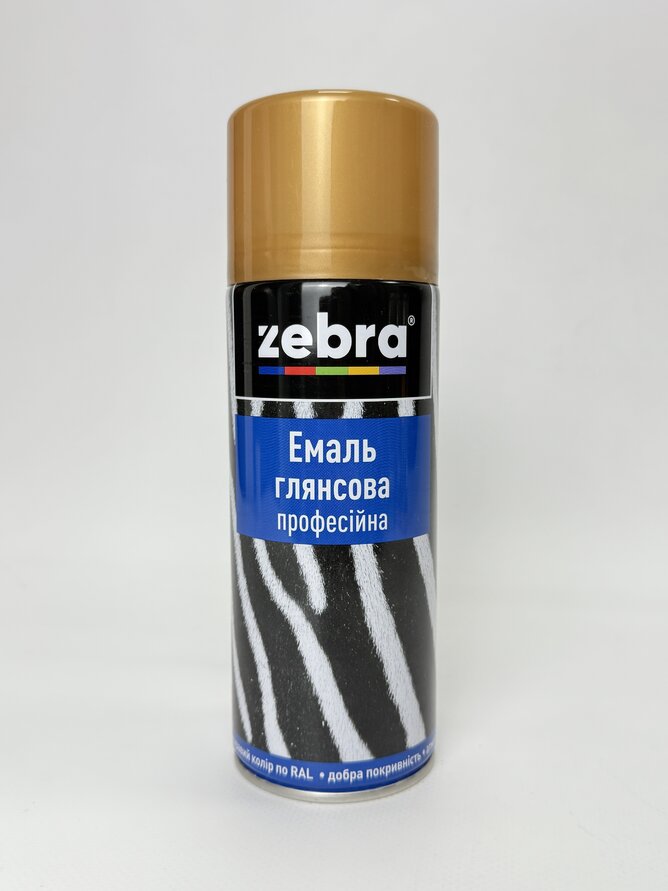 Балон фарба №910 глянсова золота 400 мл ZEBRA