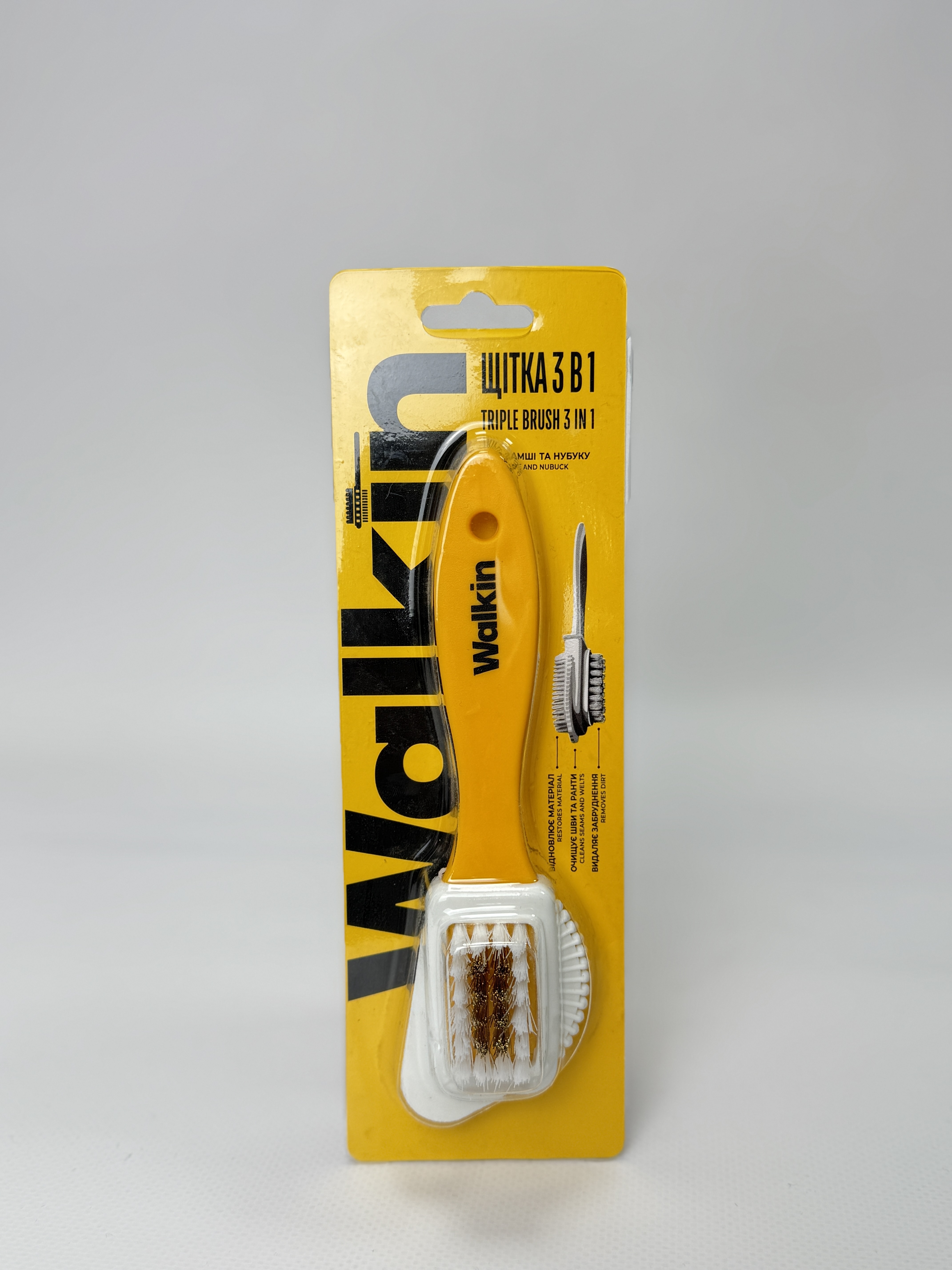 WALKIN Щітка потрійна д/замші та нубуку