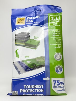 Вакуумний пакет для одягу. набір 2 шт.. L (50х70 см)