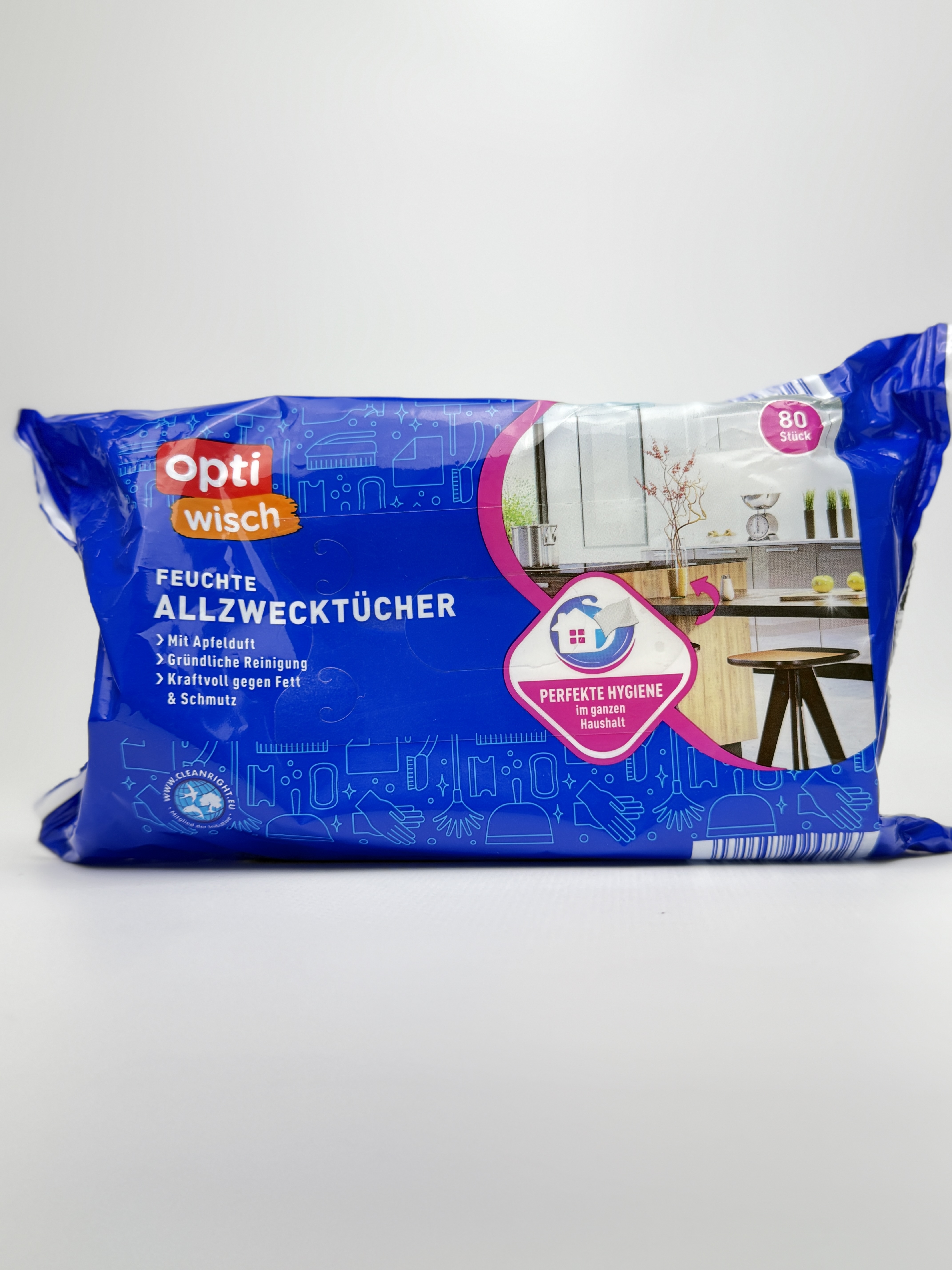 OptiWisсh - Серветки вологі для прибирання Allzweck Tucher Frische (сині) 80st