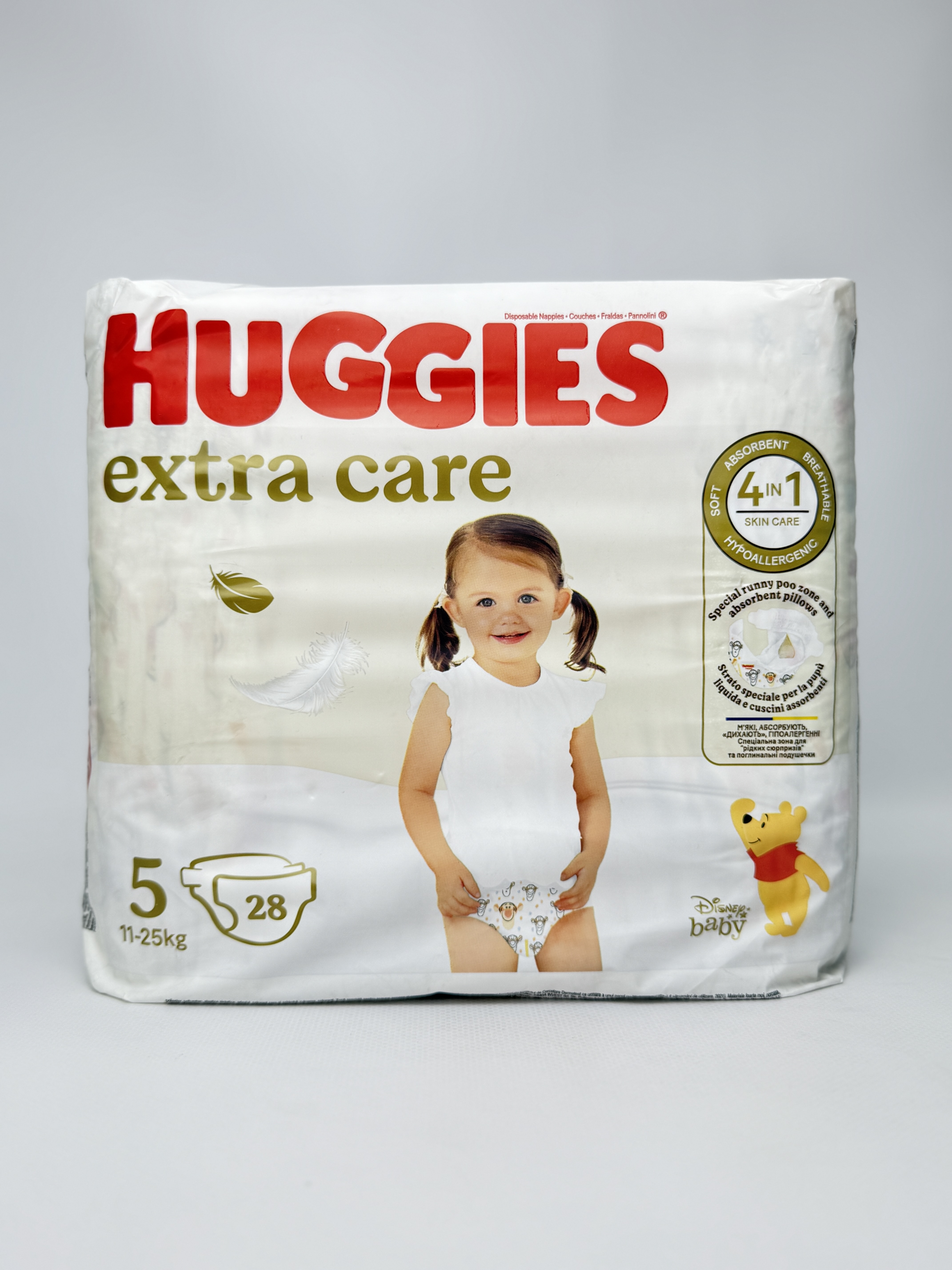 Huggies Extra Care підгузники дитячі 5 (11-25кг) 28шт