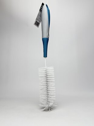 Щітка для миття пляшок. синій-сірий