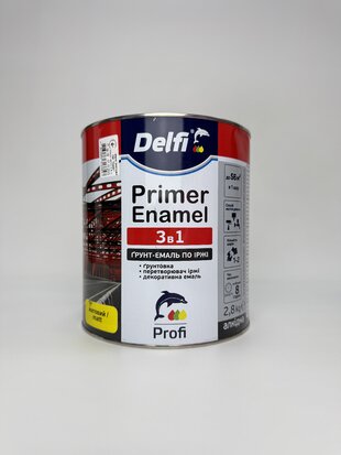 Грунт-емаль по іржі 3в1 хакі матова ТМ "DELFI"2.8 кг