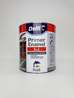Грунт-емаль по іржі 3в1 графіт матова ТМ "DELFI" 2.8 кг