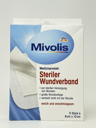Пластир Mivolis Steriler Wundverband 5 шт. 8*10см