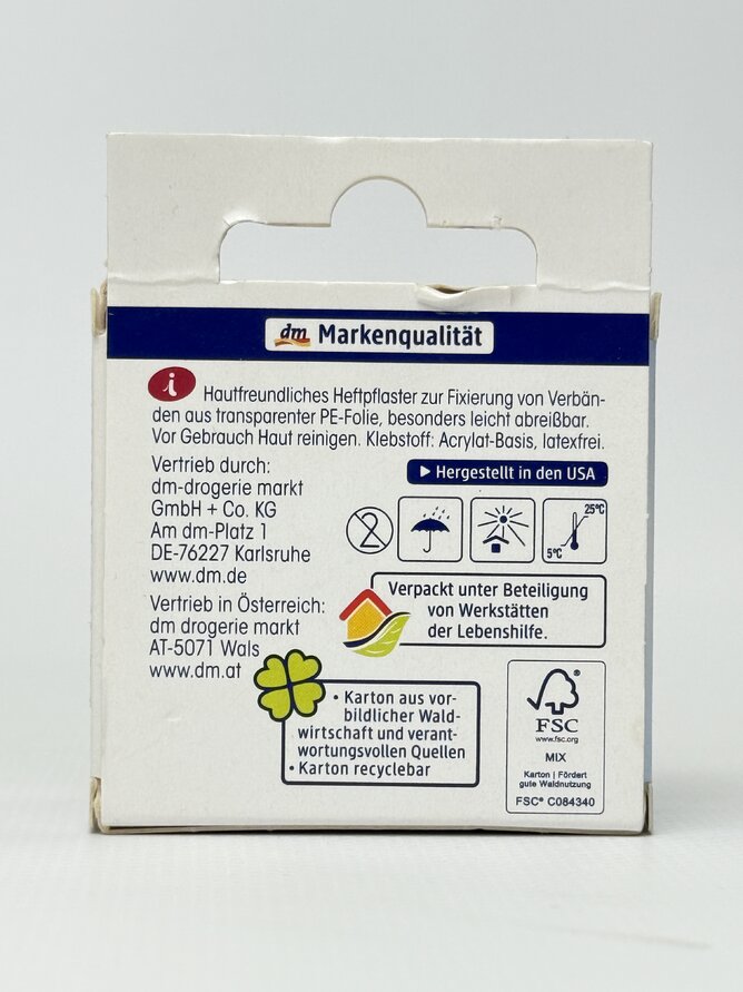 Mivolis Heftpflaster Transparent