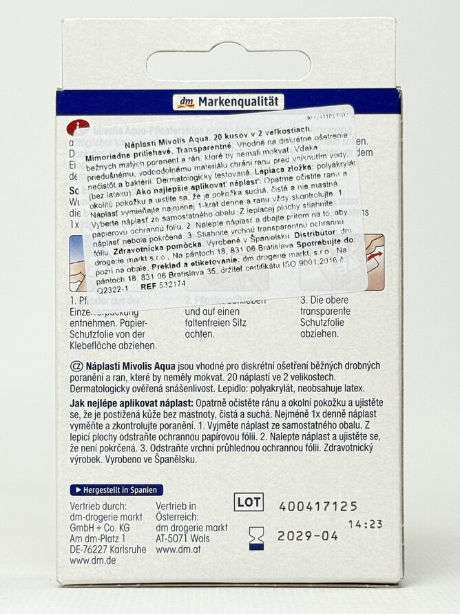 Пластир Mivolis Aqua-Pflasterstrips 20 шт.