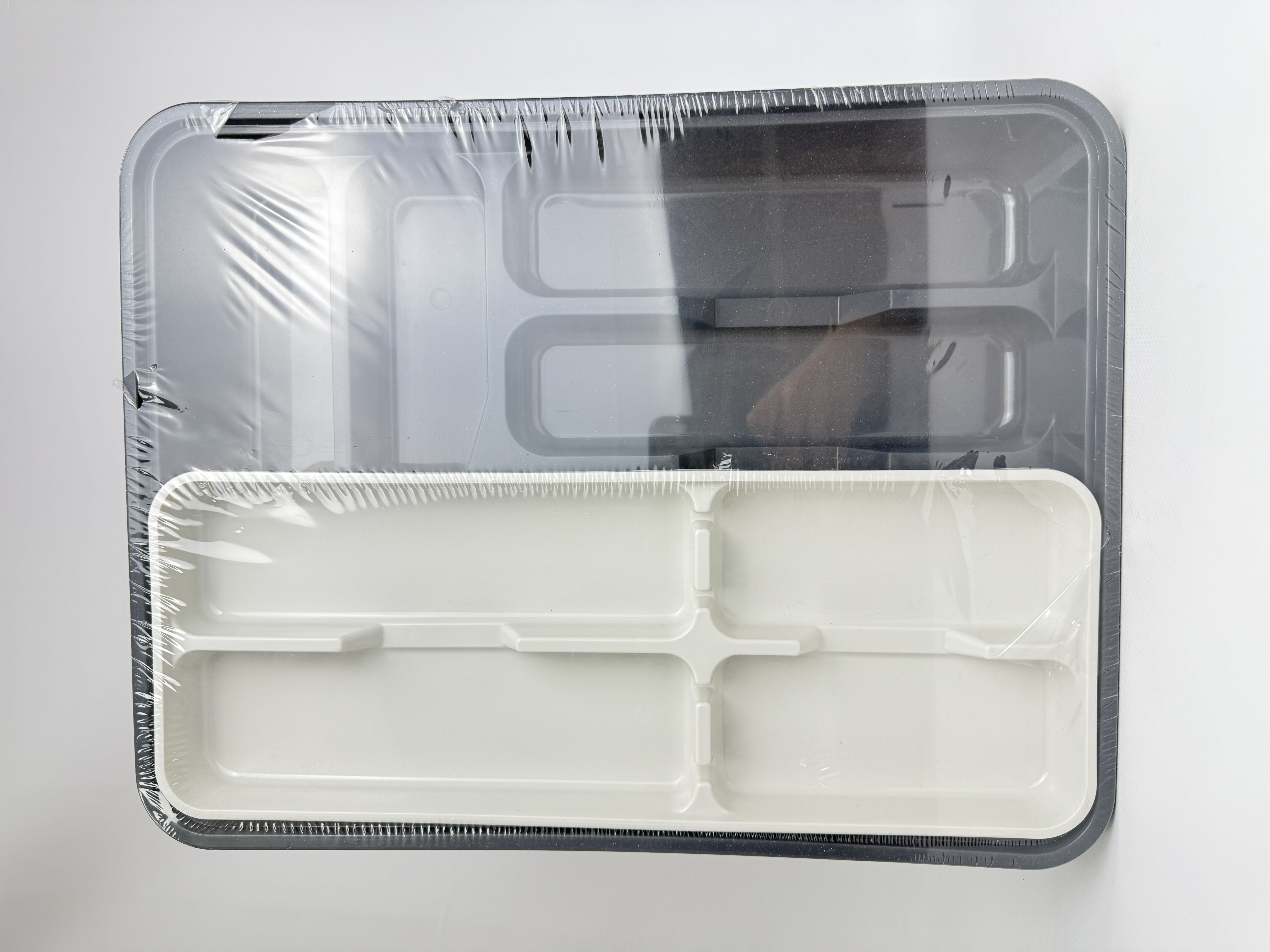 Лоток для столових приборів зі вставкою. граніт/біла роза