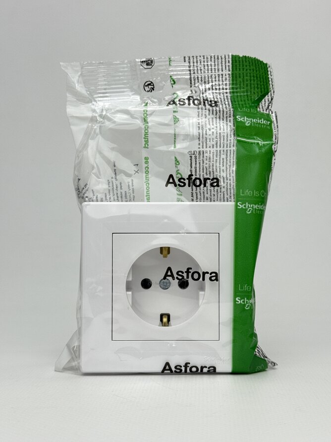 Розетка 1-а з/з біл. Schneider ASFORA EPH2900121