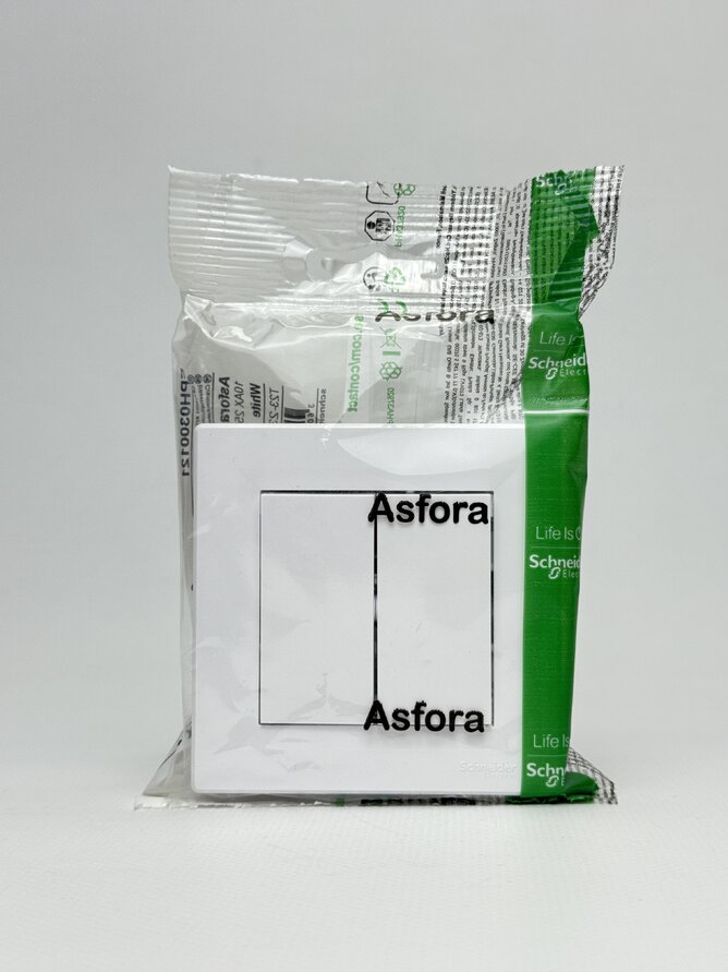 Вимикач 2кл. біл. Schneider ASFORA EPH0300121