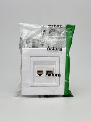 Розетка 2-а комп. біл. Schneider ASFORA EPH4400121