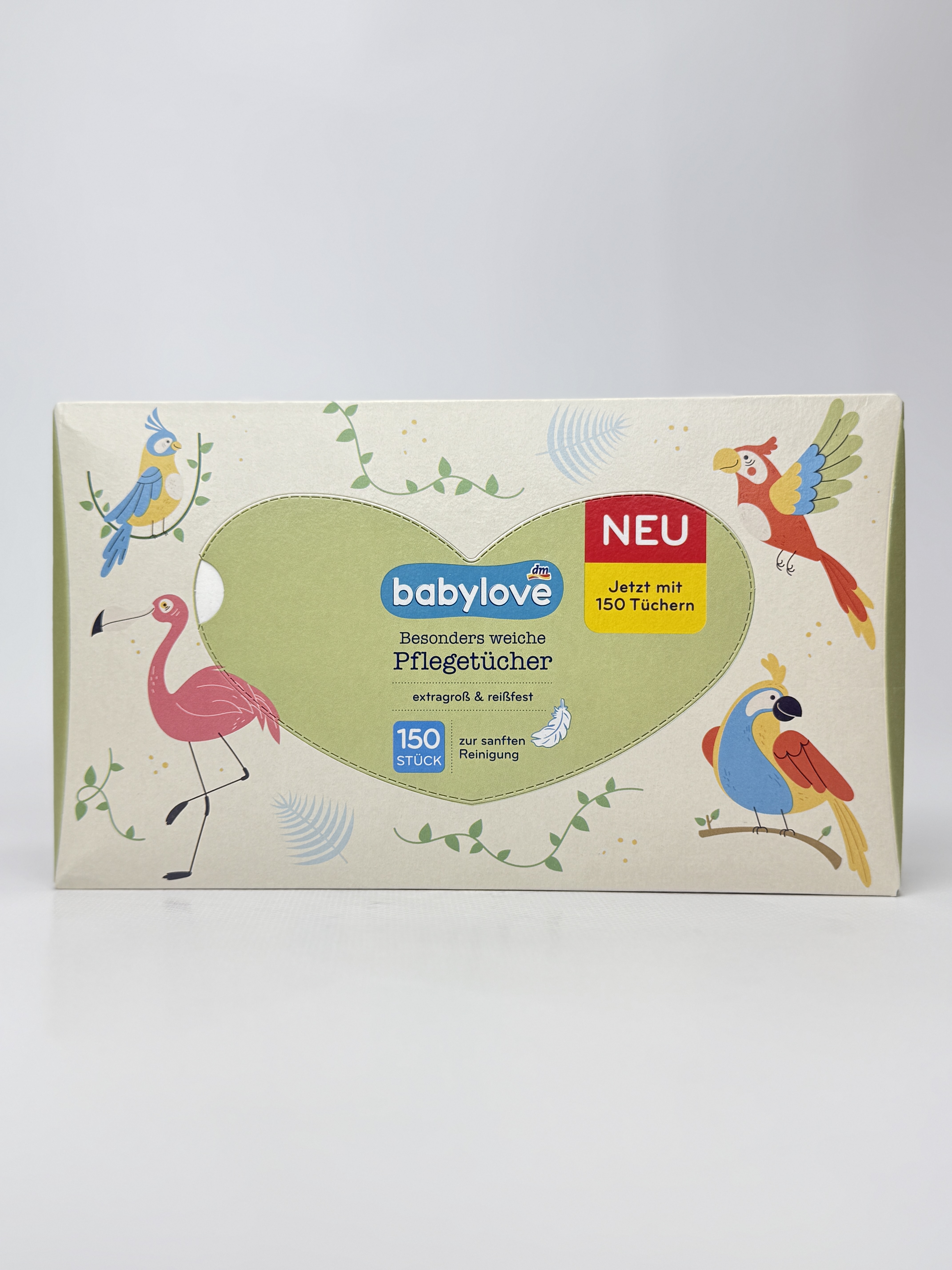 babylove Дитячі серветки сухі 3-шарові Babypflegetucher trocken 150St