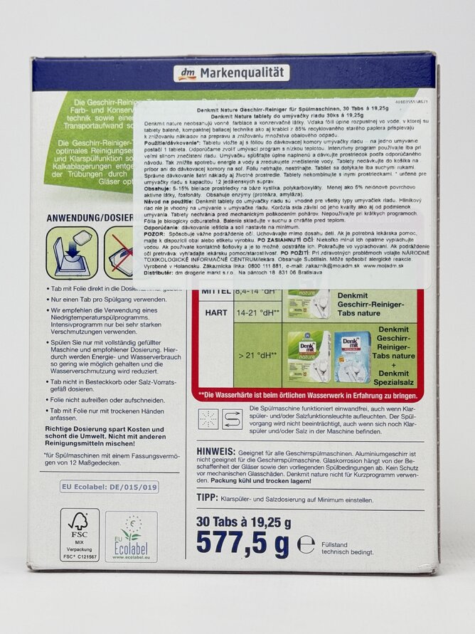 Denk Mit Таблетки для посудомийної машини Nature 30 шт