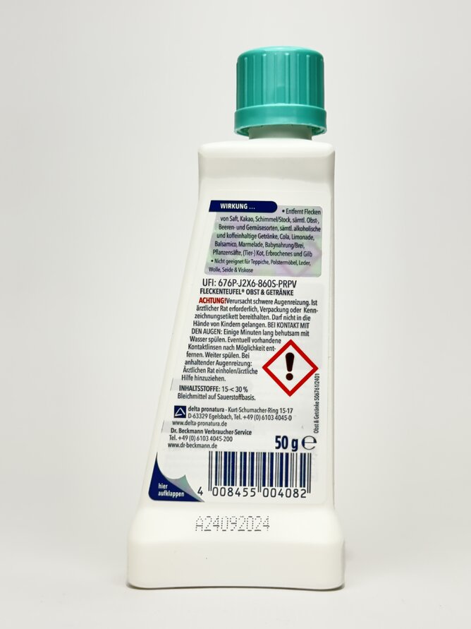 Dr. Beckman - Плямовивідник для вина. кави Obst&Getranke 50ml