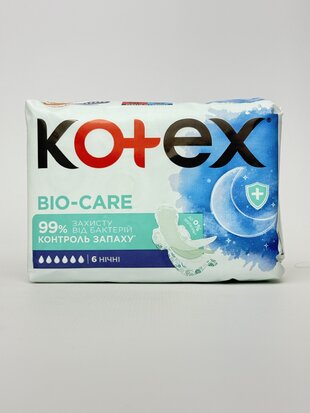 Kotex прокладки Bio Care Night 6шт