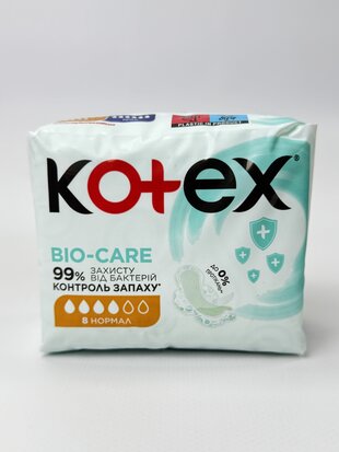 Kotex прокладки Bio Care Normal 8шт