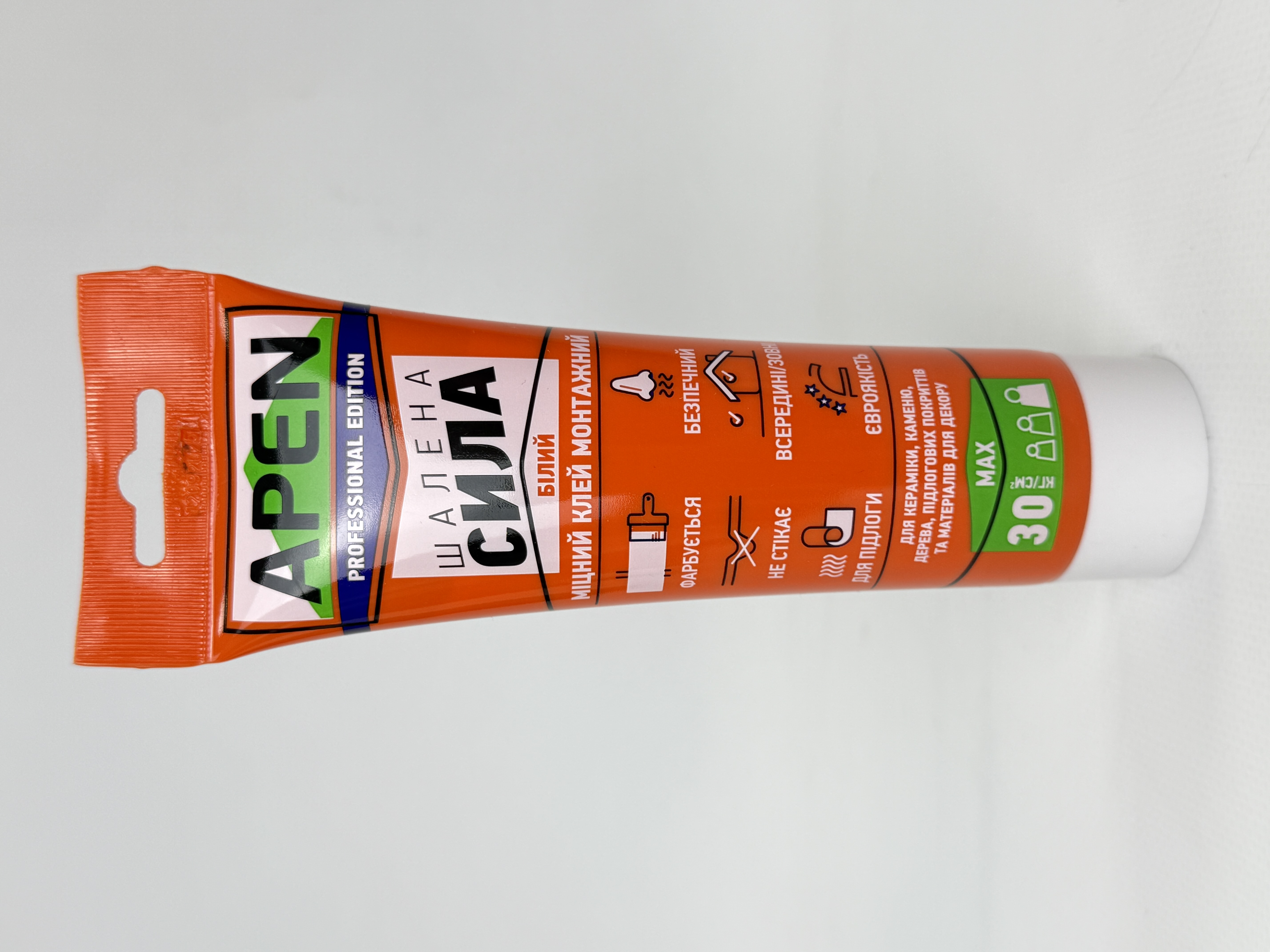 Клей монтажний APEN "Шалена сила" акрил. білий 100мл