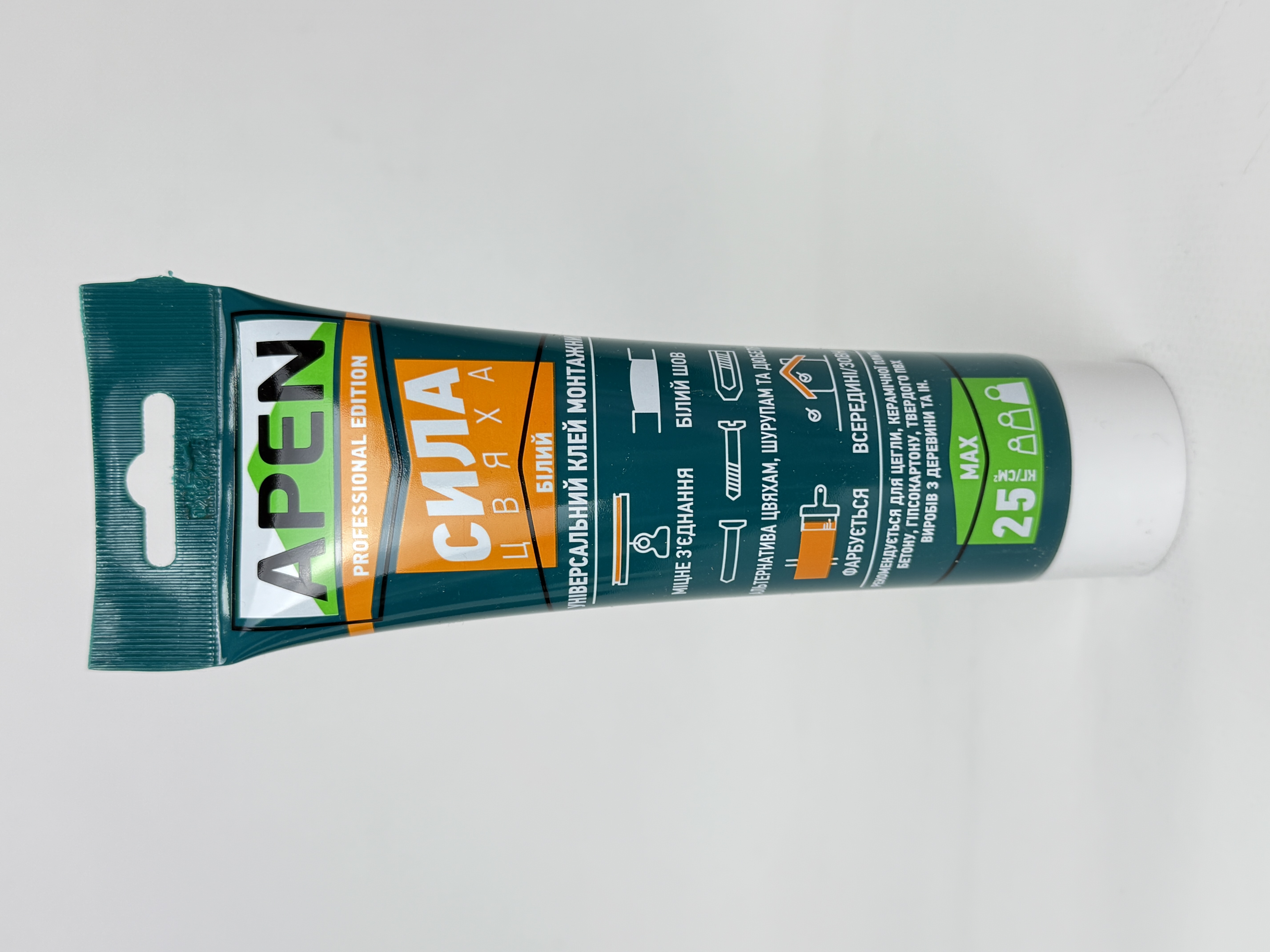 Клей універс. APEN "Сила цвяха" акрил. білий 100мл