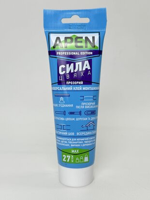 Клей універс. APEN "Сила цвяха" акрил. прозорий 100мл