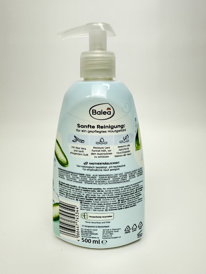 Balea Рідке мило Sensitive mit Aloe Vera(Алоє Вера) - 500 ml