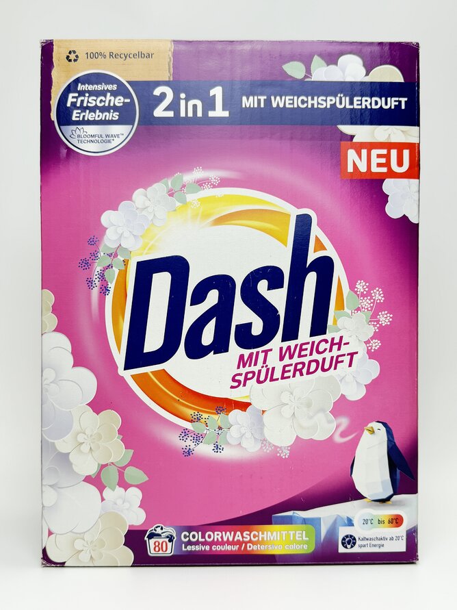 Dash Порошок для прання кольорових речей Color 2в1. 80прань 4.8кг