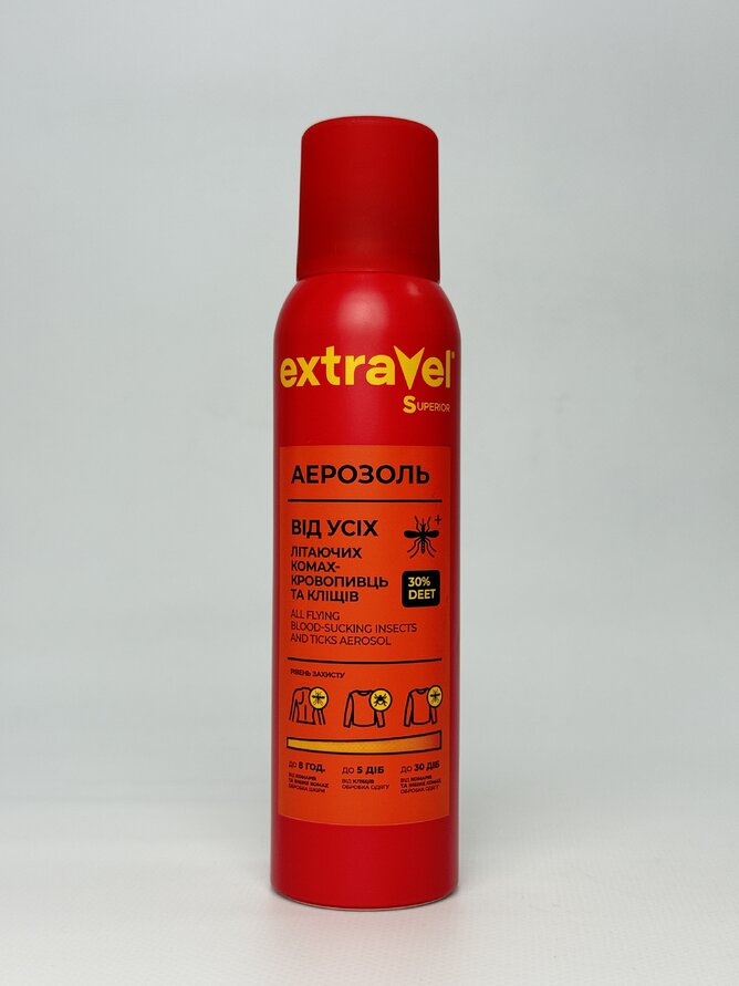 Extravel Superior аерозоль 100мл від усіх літаючих кровососучих комах і кліщів