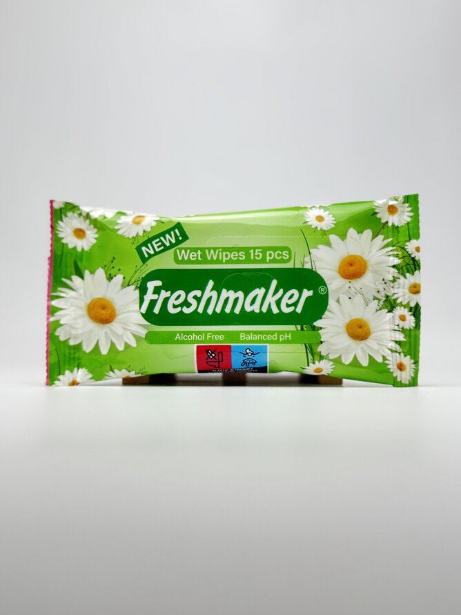 Freshmaker Серветки вологі Flower Mix. 15шт.