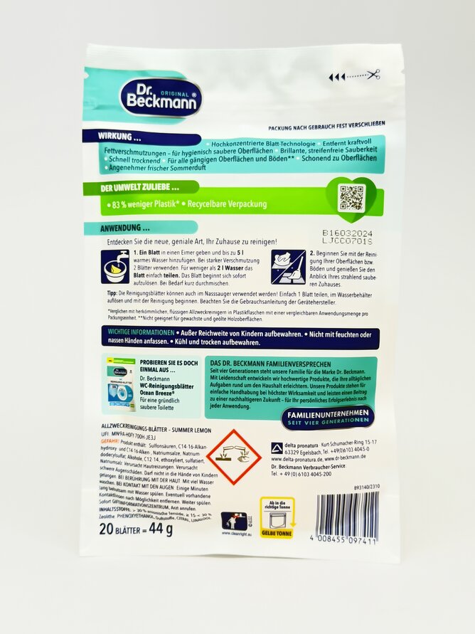 Dr. Beckman - WC Reinigung Серветки для чищення Citrus 20st.